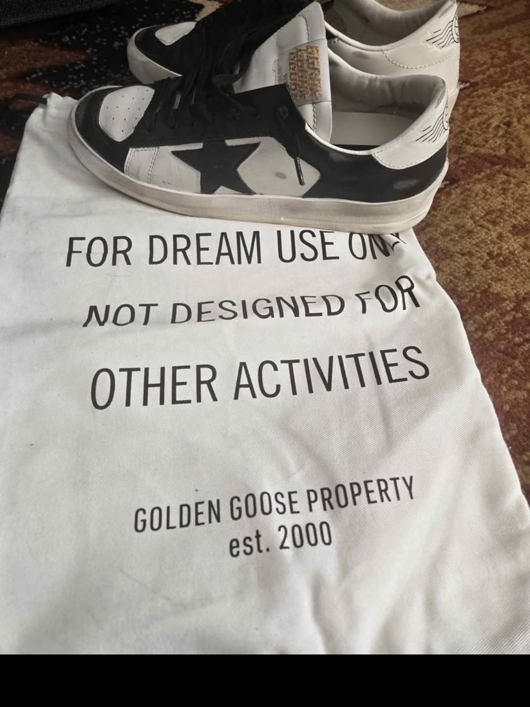 Golden Goose Black & White Superstar Sneakers